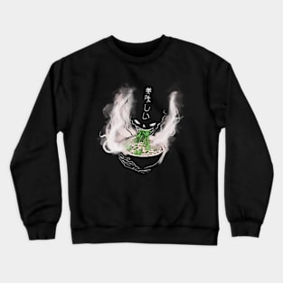 Ghost eating ramen Crewneck Sweatshirt